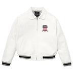 Men's Leather Avirex USA Varsity Bomber Jacket for Mens Duazan